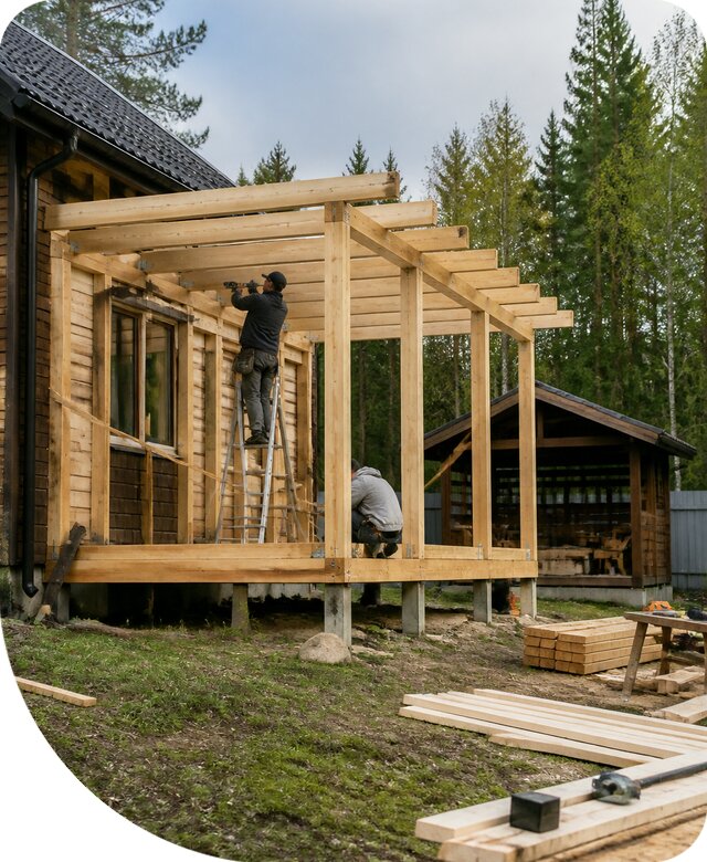 Строительство пристроек и построек на участке в Грозном